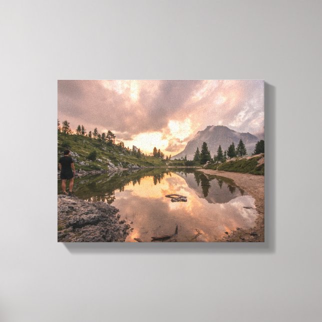 Lienzo envuelto de Mountain Pond (Anverso)