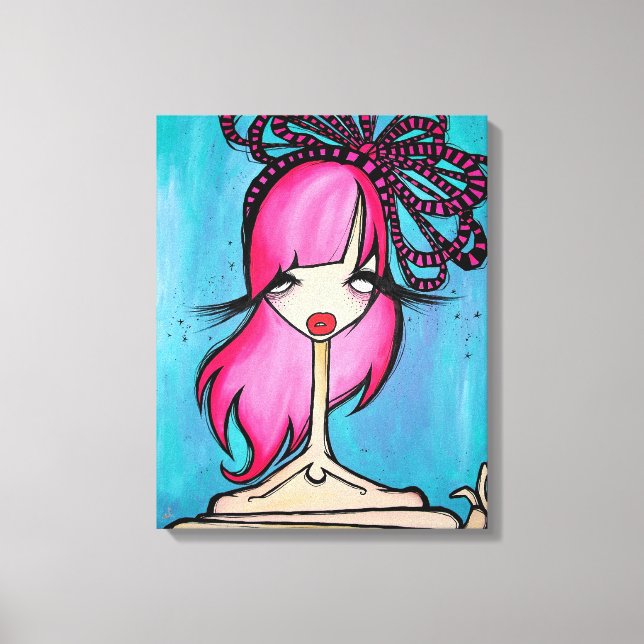 Lienzo envuelto de "ojos Bonitos", 16x20 (Anverso)