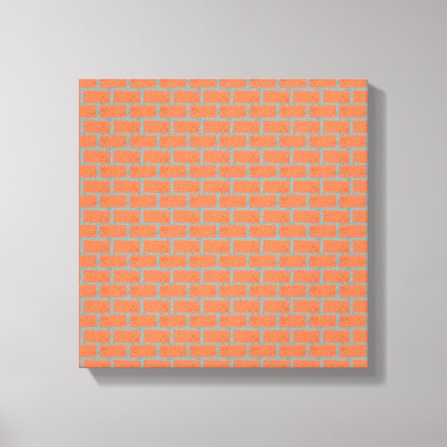 Lienzo envuelto de pared de ladrillo de 12" x 12", (Anverso)