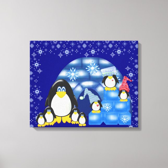 Lienzo envuelto de pingüino2 (Anverso)