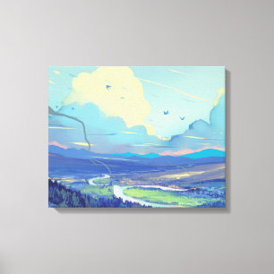 Lienzo envuelto de primera calidad de arte digital