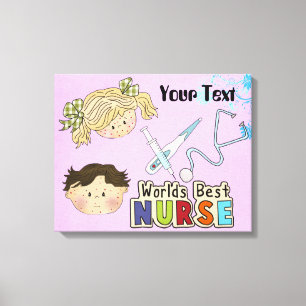 Lienzo envuelto de regalo de enfermería