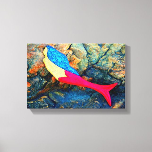 lienzo envuelto de sirena de broqueta subacuática (Anverso)