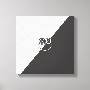 Lienzo envuelto de sonrisa en blanco y negro