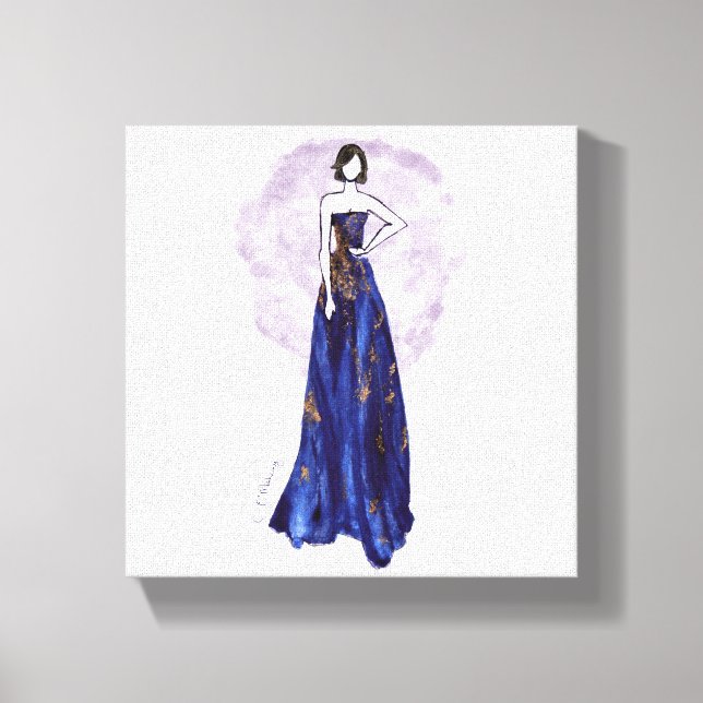 Lienzo envuelto en azul y oro (Anverso)