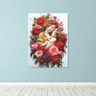 Lienzo Envuelto en claveles, nacido de gracia