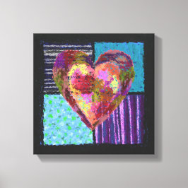 Lienzo envuelto en el corazón