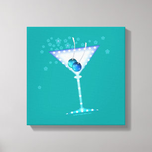 Lienzo envuelto en galería MARTINI AZUL
