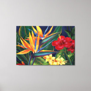Lienzo Envuelto Grande Paraíso Tropical Hawaiano
