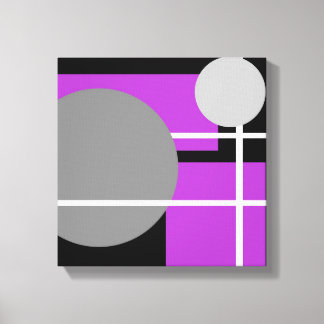 Lienzo Envuelto Moderno Gris Morado Negro Blanco