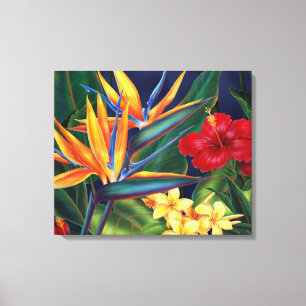 Lienzo Envuelto Paraíso Tropical Hawaiano