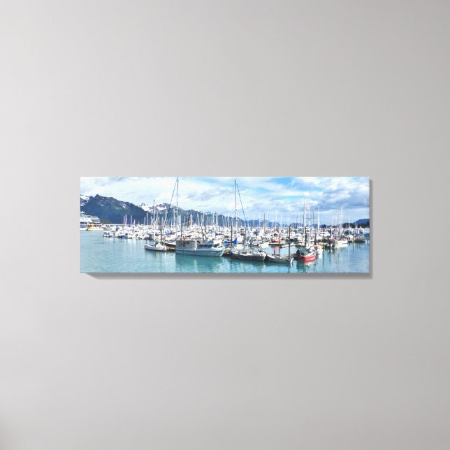 Lienzo envuelto premium 36x12 de Homer Alaska (Anverso)
