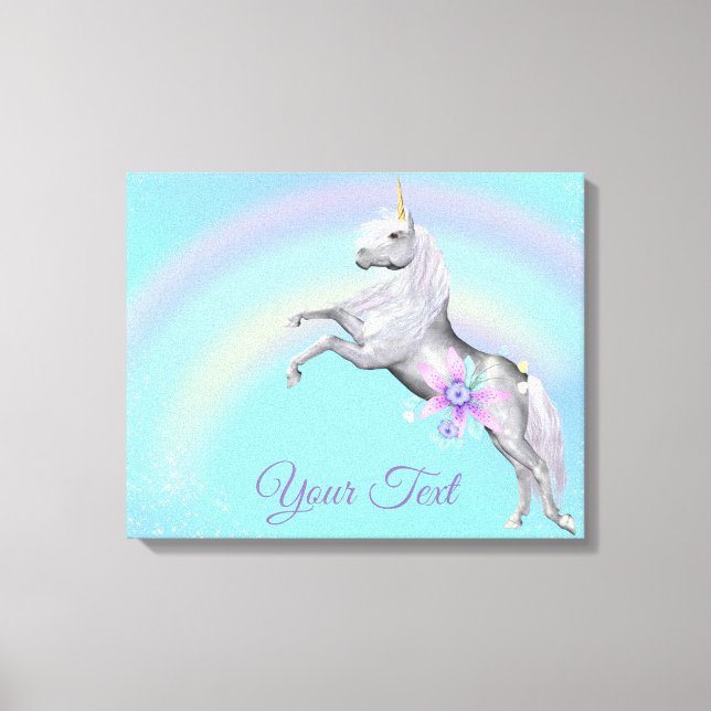Lienzo envuelto premium de unicornio (brillante) (Anverso)