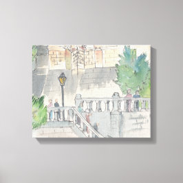 Lienzo envuelto "Sketch acuarela/Chateau de Blois