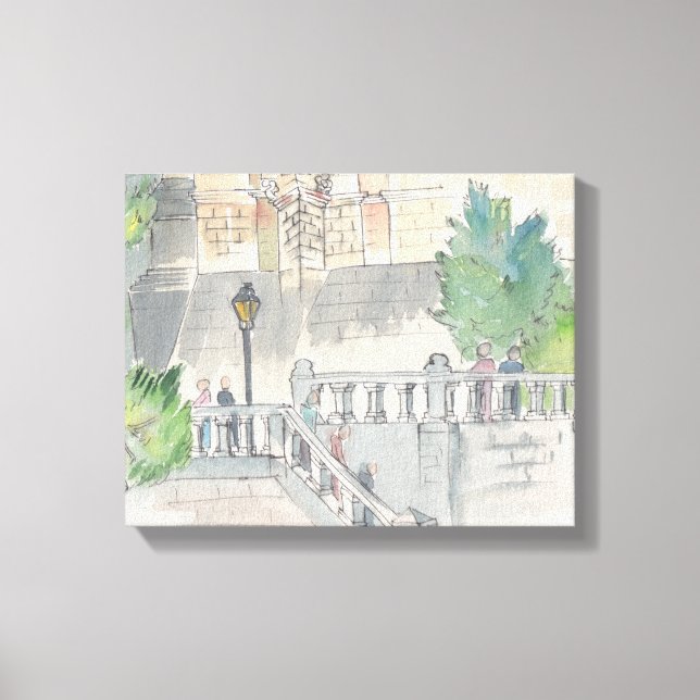 Lienzo envuelto "Sketch acuarela/Chateau de Blois (Anverso)