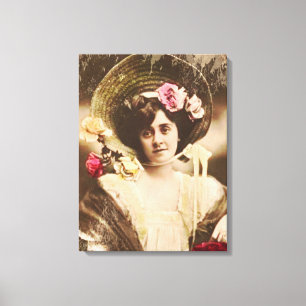Lienzo envuelto Vintage Miss Carrie Moore