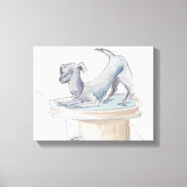 Lienzo envuelto "Watercolor Sketch/Dog London"