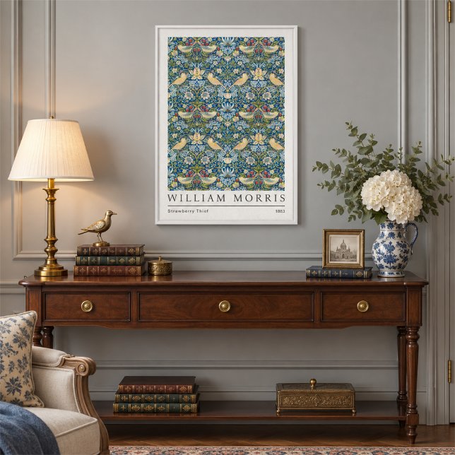 Lienzo Envuelto William Morris Strawberry Thief (William Morris Strawberry Thief Wrapped Canvas Print)