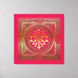 lienzo envuelto yantra mandala india yoga rosa dor