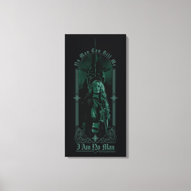 Lienzo Éowyn Vs SAURON™ "No soy un hombre" Gráfico de Roh (Anverso)