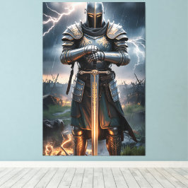 Lienzo Epic Knight Warrior Poster digital Fantas medieval