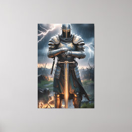Lienzo Epic Knight Warrior Poster digital Fantas medieval