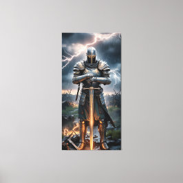 Lienzo Epic Knight Warrior Poster digital Fantas medieval