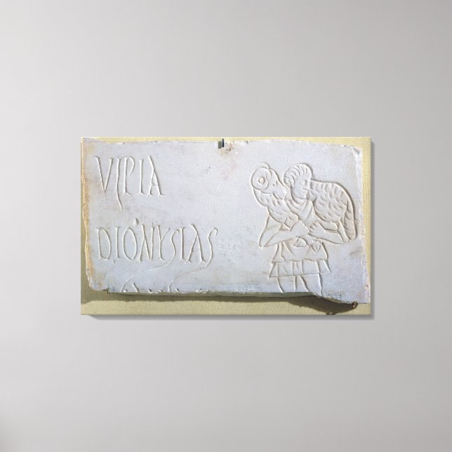 Lienzo Epitaph con un alivio del Buen Pastor (Anverso)