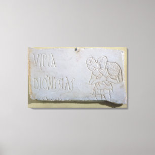 Lienzo Epitaph con un alivio del Buen Pastor