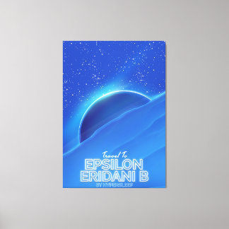 Lienzo Epsilon Eridani b afiche de viajes de ciencia ficc
