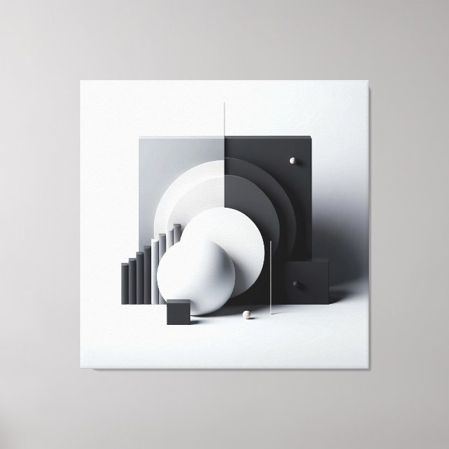 Lienzo Equilibrium of Silent Geometry (Anverso)