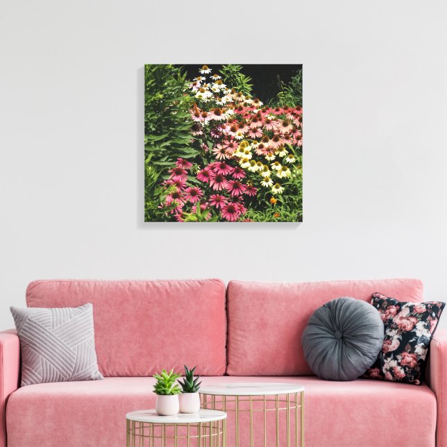 Lienzo Equinácea de 16"x16" (Insitu (Sala de estar))