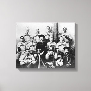 Lienzo Equipo de béisbol de USS Maine en La Habana Cuba