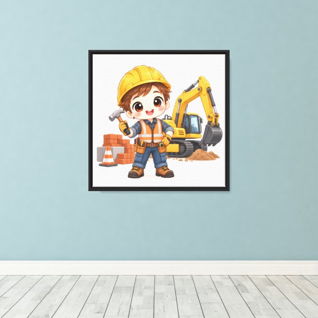 Lienzo Equipo de Construcción Junior (Insitu (piso de madera))
