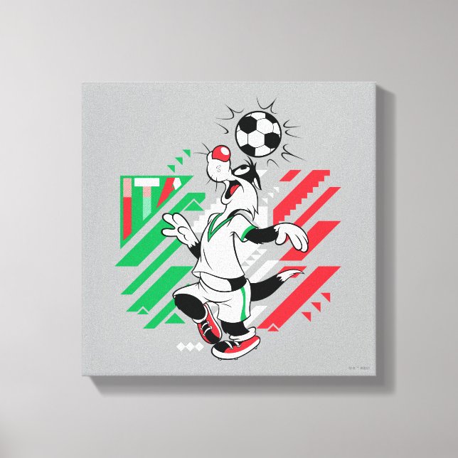 Lienzo Equipo de Italia de fútbol gráfico de SYLVESTER™ (Anverso)