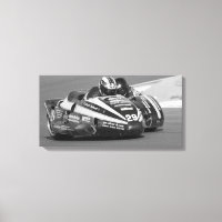 Equipo de Sidecar en pista de carreras