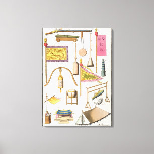 Lienzo Equipo militar chino, ilustracion del 'Le