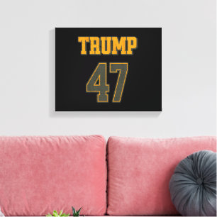 Lienzo Equipo retro Trump 47 Vintage