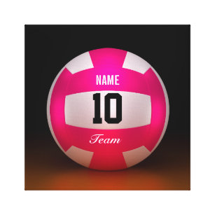 Lienzo Equipo rosado brillante del voleibol