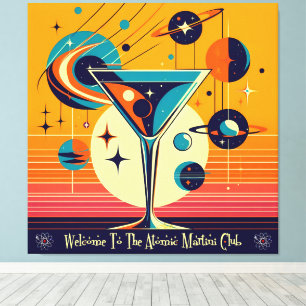 Lienzo Era Espacial Bienvenidos Al Club Atomic Martini