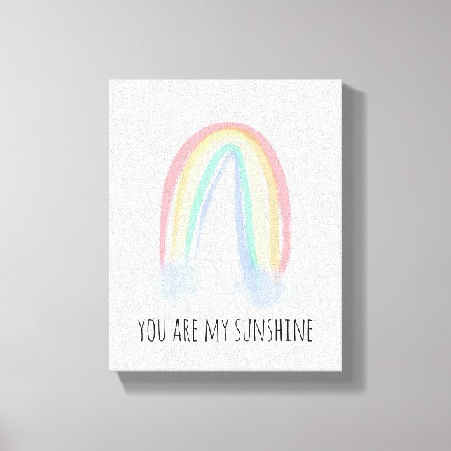 Lienzo Eres mi sol arcoiris pintado a la acuarela (Anverso)