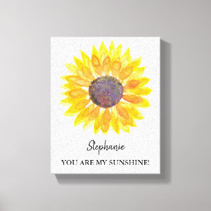 Lienzo Eres Mi Sunshine Yellow Sunflower Personalizado