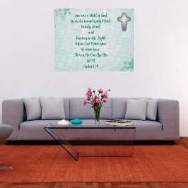 Lienzo Eres un hijo de Dios con una imagen de tela estira