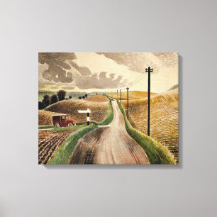 Lienzo Eric Ravilious art, Wiltshire Landscape,