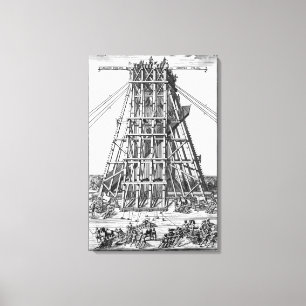 Lienzo Erigiendo el antiguo Obelisco Egipcio