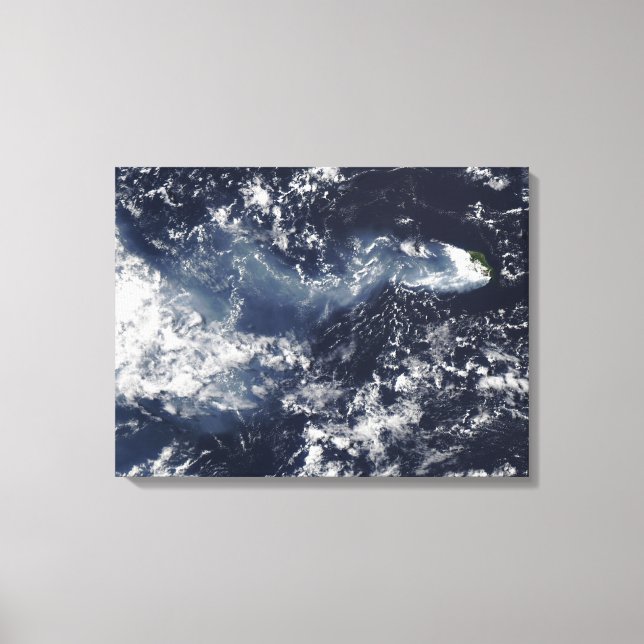 Lienzo Erupción de Piton de la Fournaise, Isla Reunión (Anverso)