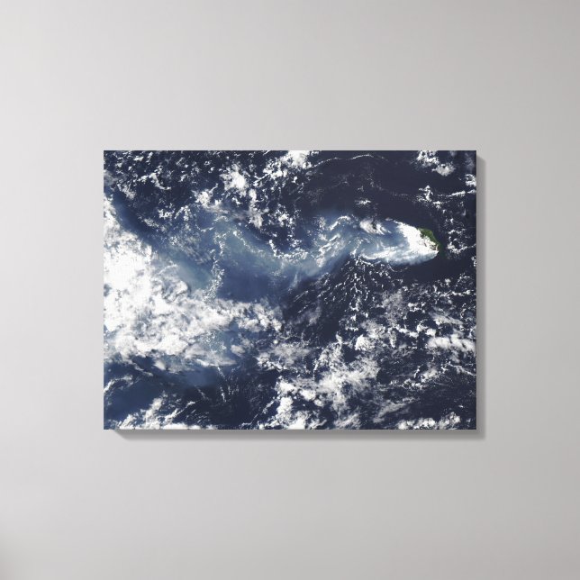 Lienzo Erupción de Piton de la Fournaise, Isla Reunión (Anverso)