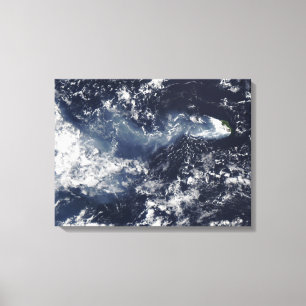 Lienzo Erupción de Piton de la Fournaise, reunión Isla