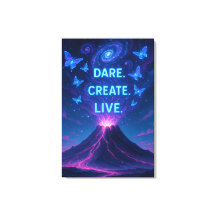 Erupción de sueños Volcán Surreal Canvas Wall Art
