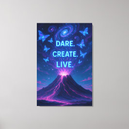 Lienzo Erupción de sueños Volcán Surreal Canvas Wall Art